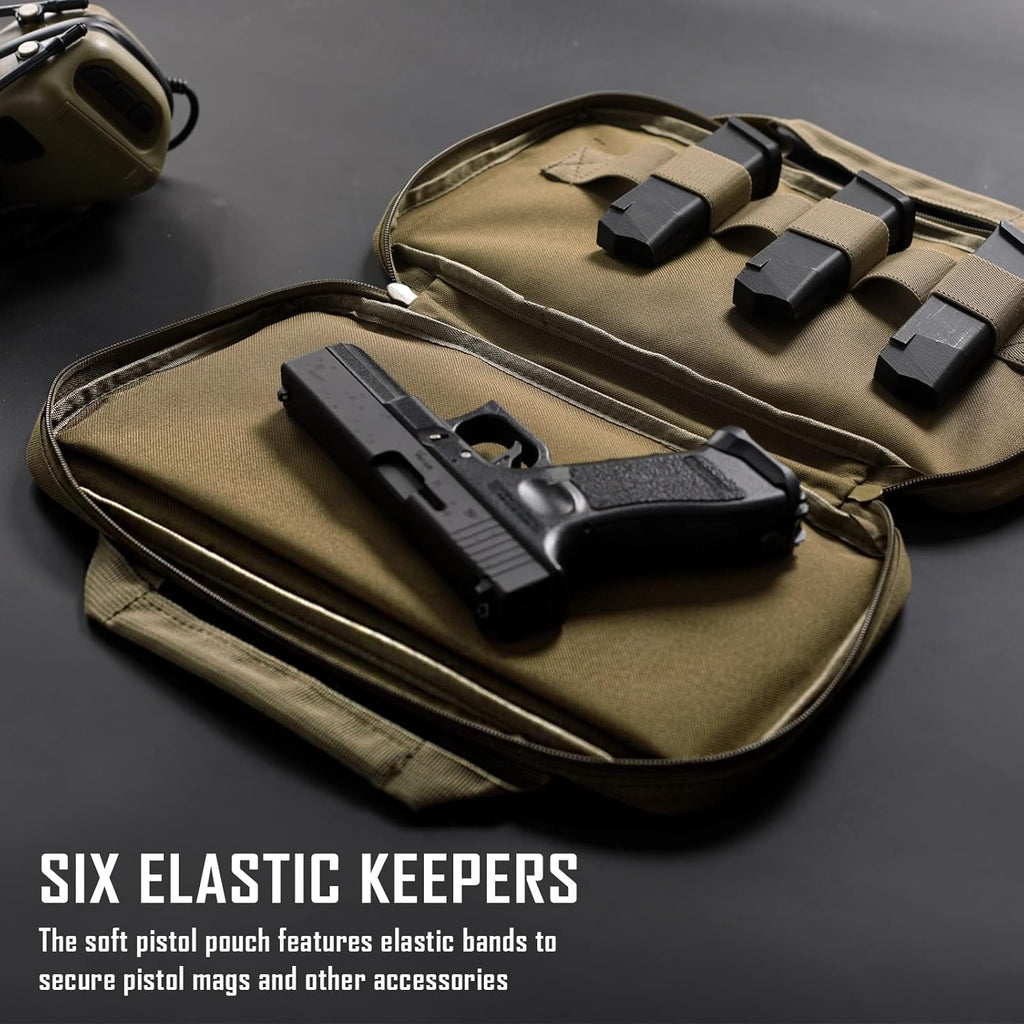 Tactical Pistol Gun Case, Padded Handgun Case Double Pistol Wallet Handgun Pistol Soft Cases Rectangle Handguns Pouches