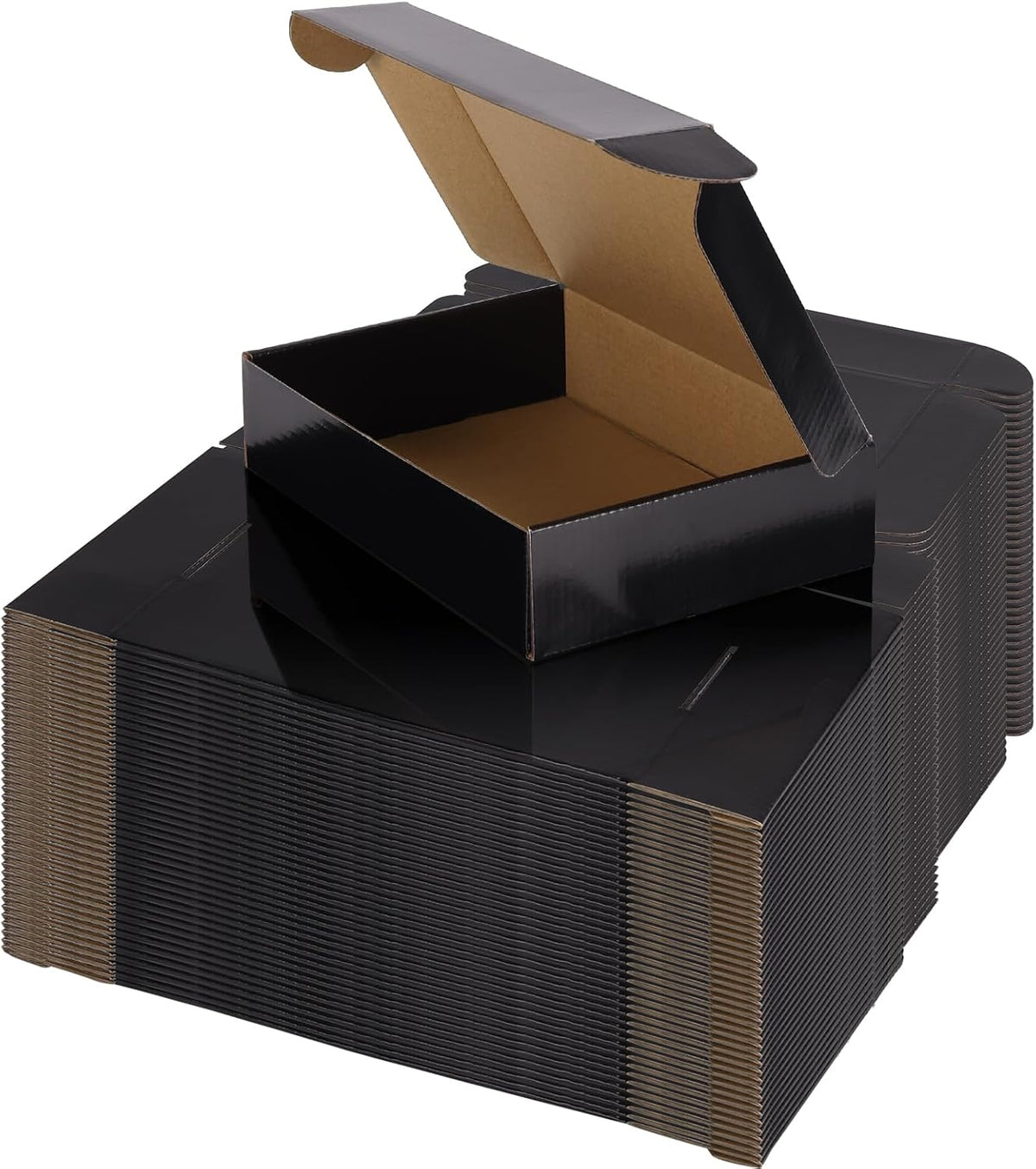 40 Pack 9x6x2 Shipping Boxes for Small Business, Black Packaging Cardboard Boxes, Moving Mailing Packing Box