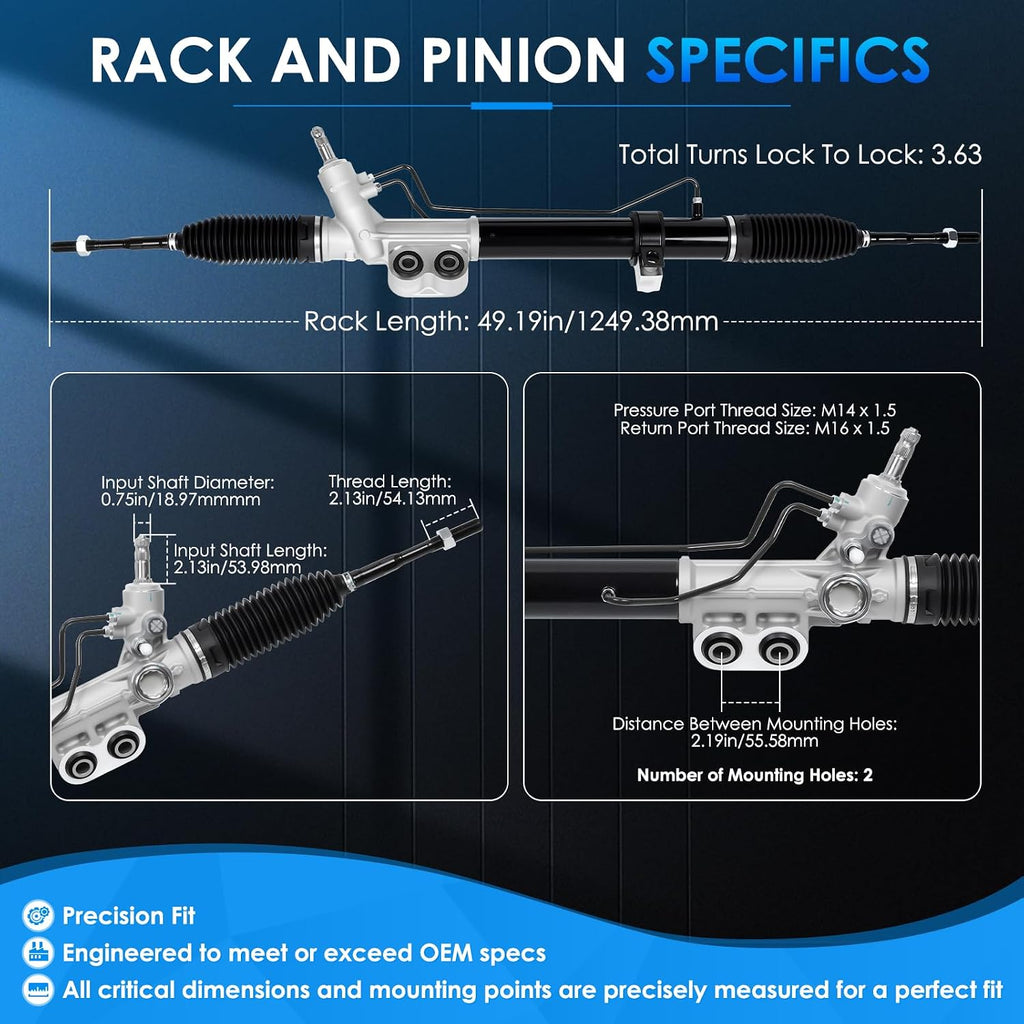 Hydraulic Power Steering Rack &Pinion 26-3023 Fit for Nissan Titan