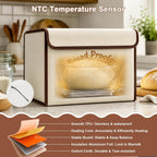 Folding Dough Proofer Box with Humidification Function, Sourdough Proofer Box Temp Control 48H Timer & Humidity