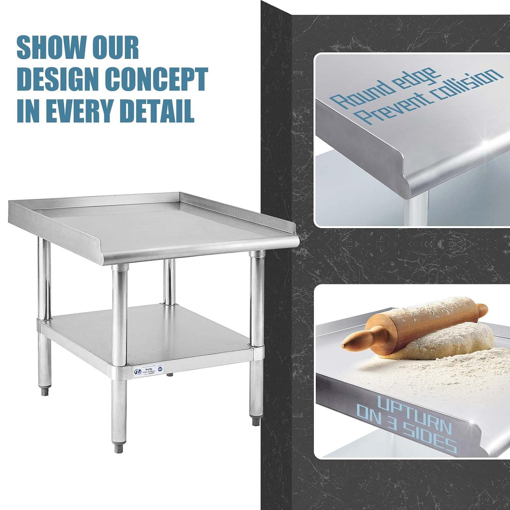 Hally Stainless Steel Equipment Stand 28"x24" Commercial Prep & Work Table