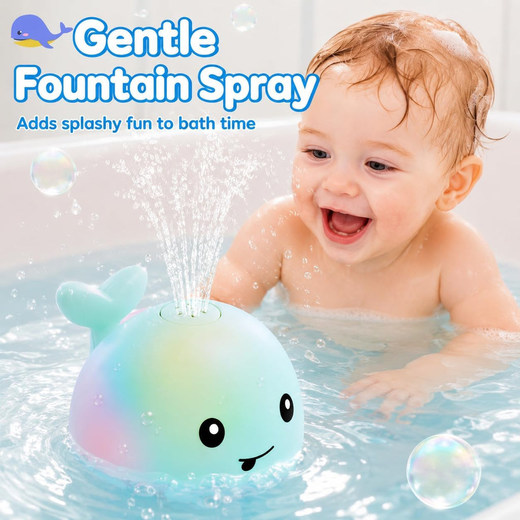 Baby Bath Toys, Light up Whale Bath Toys for Babies Kids Ages 1-3 | Pool Water Toys 1 Year Old Boys Girls Gift