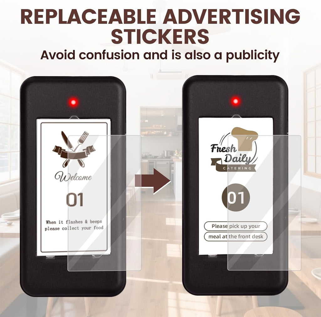 Restaurant Pager System, Buzzers for Restaurants, 10 Buzzers