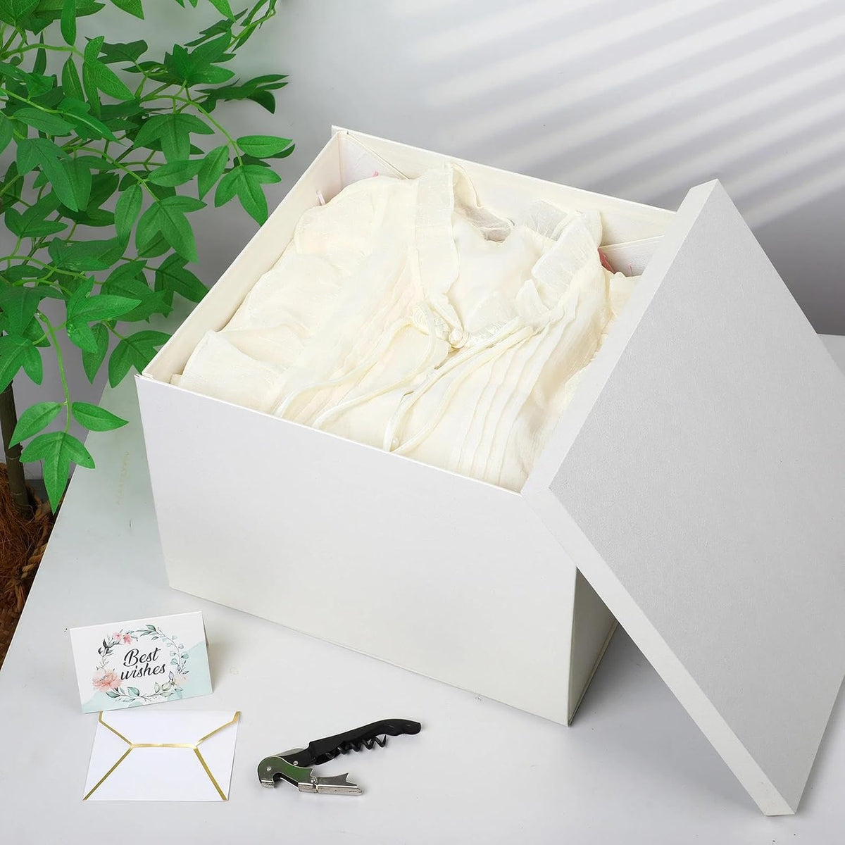 Extra Large White Gift Box with Lid 13x12x9 Inch for Presents