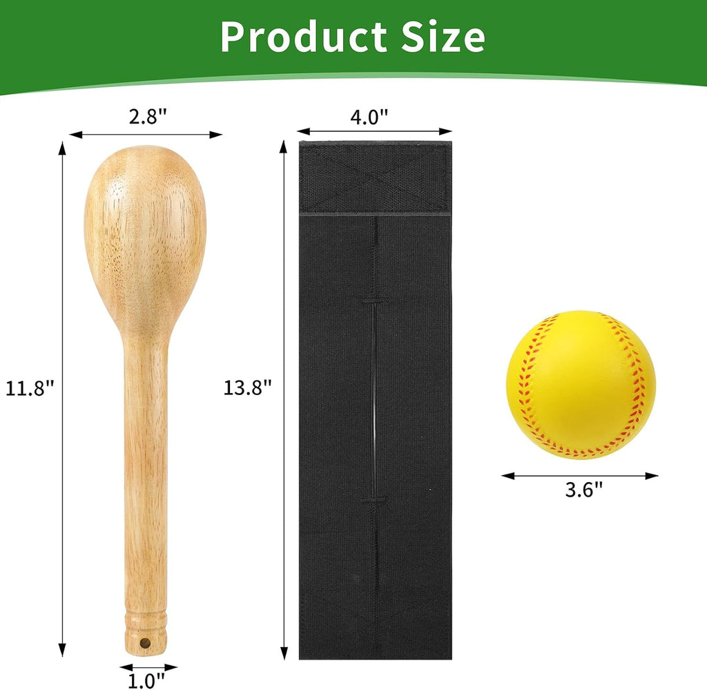 Baseball Glove Break-in kit, One Piece Structure Baseball & Softball Glove Mallet, Glove Wrap Band, Practice Ball