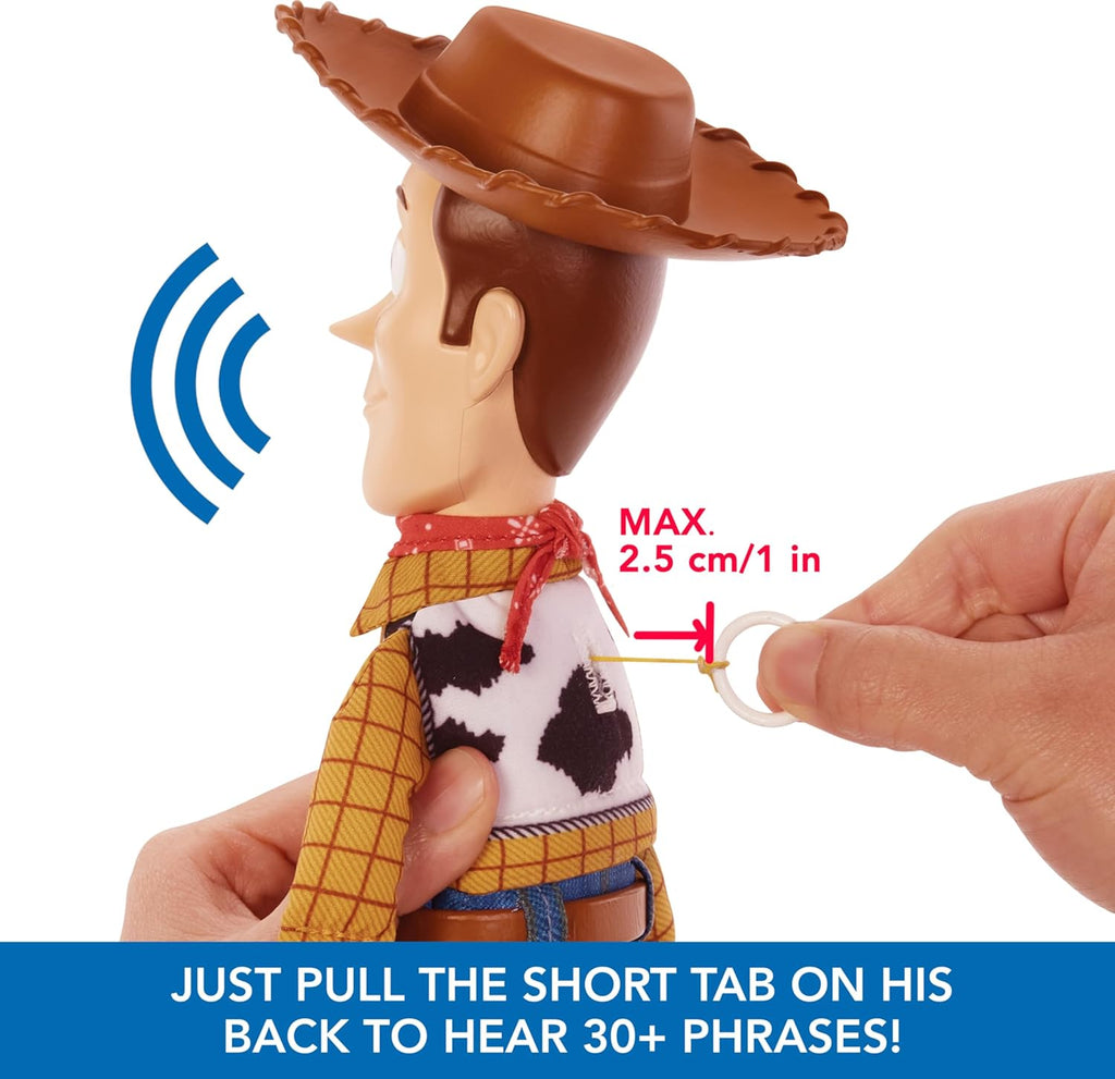Disney Pixar Toy Story Talking Woody Action Figure & Accessory, Roundup Fun 12-inch Collectible with 30+ Sounds &