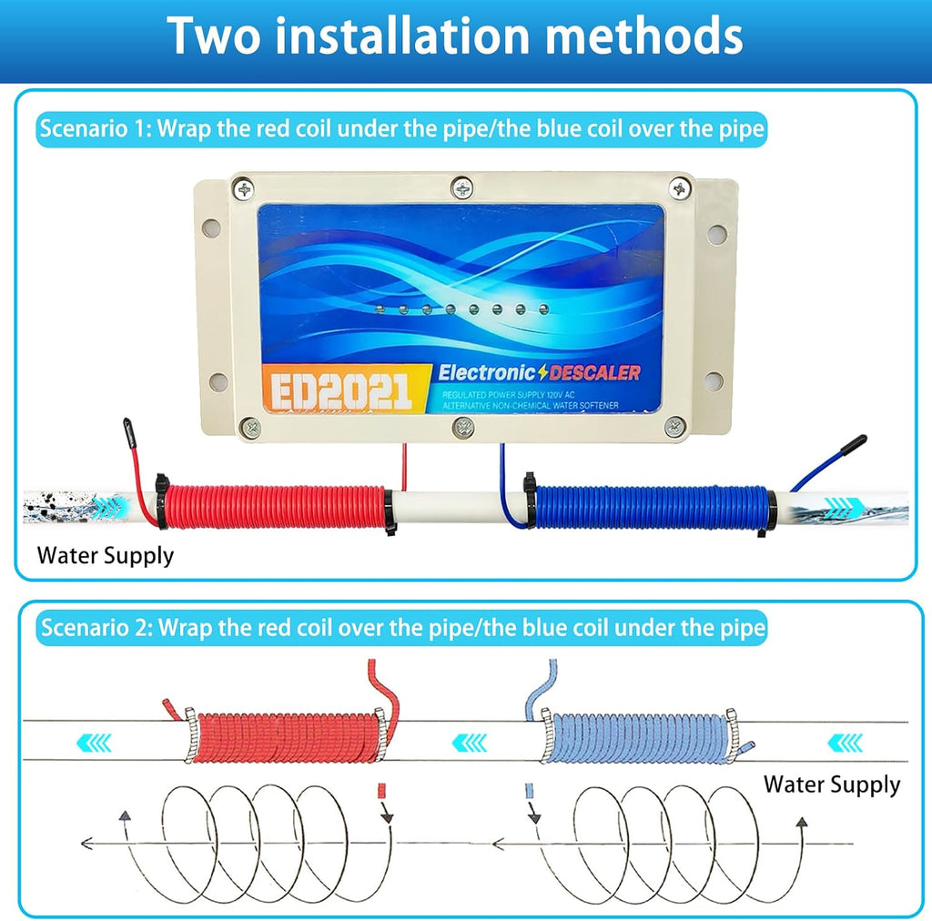 Whole House Water Descaler, Salt Free Hard Water Conditioner,Scale Reducer
