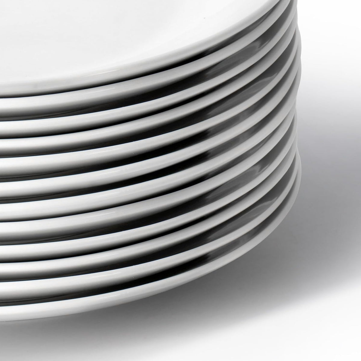 Professional Kitchen 12 Piece Porcelain Dinnerware/Tableware Set (Round Dinner Plate White)