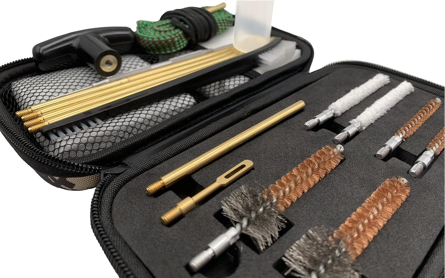 Rifle Pistol Gun Cleaning Kit for 22LR .22 Cal .223Cal 5.56 with Gun Snake, Cotton mop, Chamber Brushes, 32inch Brass