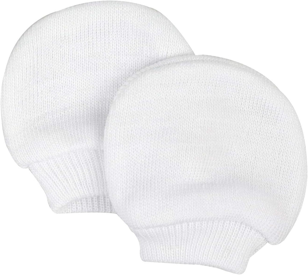 BQUBO Newborn Hospital Hat and Mittens Infant Baby Beanie Soft Cotton Cute Knot Nursery Cap for 0-3 Months Girls Boys