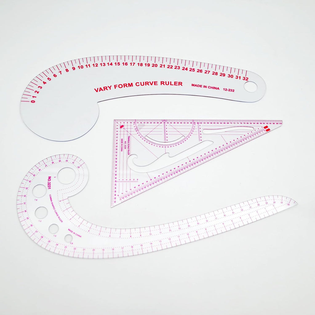 Clear Metric Sewing Rulers,French Curve Sewing Rulers Set,Sewing Tools Supplies for Quilting, Dressmaking, Tailors