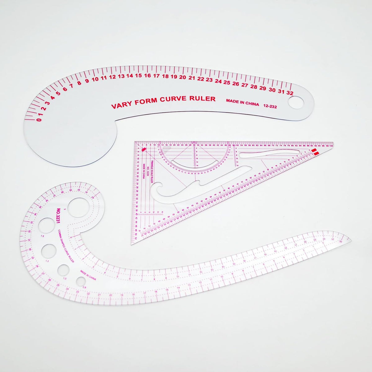 Clear Metric Sewing Rulers,French Curve Sewing Rulers Set,Sewing Tools Supplies for Quilting, Dressmaking, Tailors