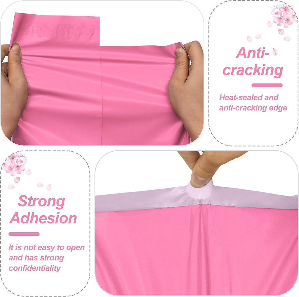 Thank You Poly Mailers 10x13 Inch, 100 PCS, Pink