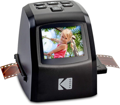 Mini Digital Film & Slide Scanner, 35mm, 126, 110, Super 8, 2.4" LCD | 14MP, up to 22MP enhanced; easy-load adapters