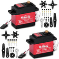2-Pack 20KG High Torque RC Servo, 20KG Servo Motor 4.8-8.4V RC Servo Full Metal Gear Waterproof Compatible with 1/8