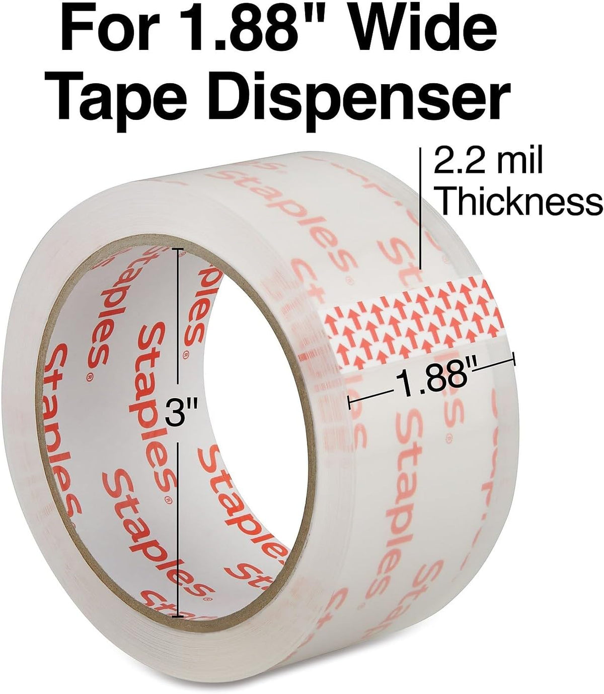 Lightweight Packing Tape, 1.88x54.6 Yards, 36/Rolls