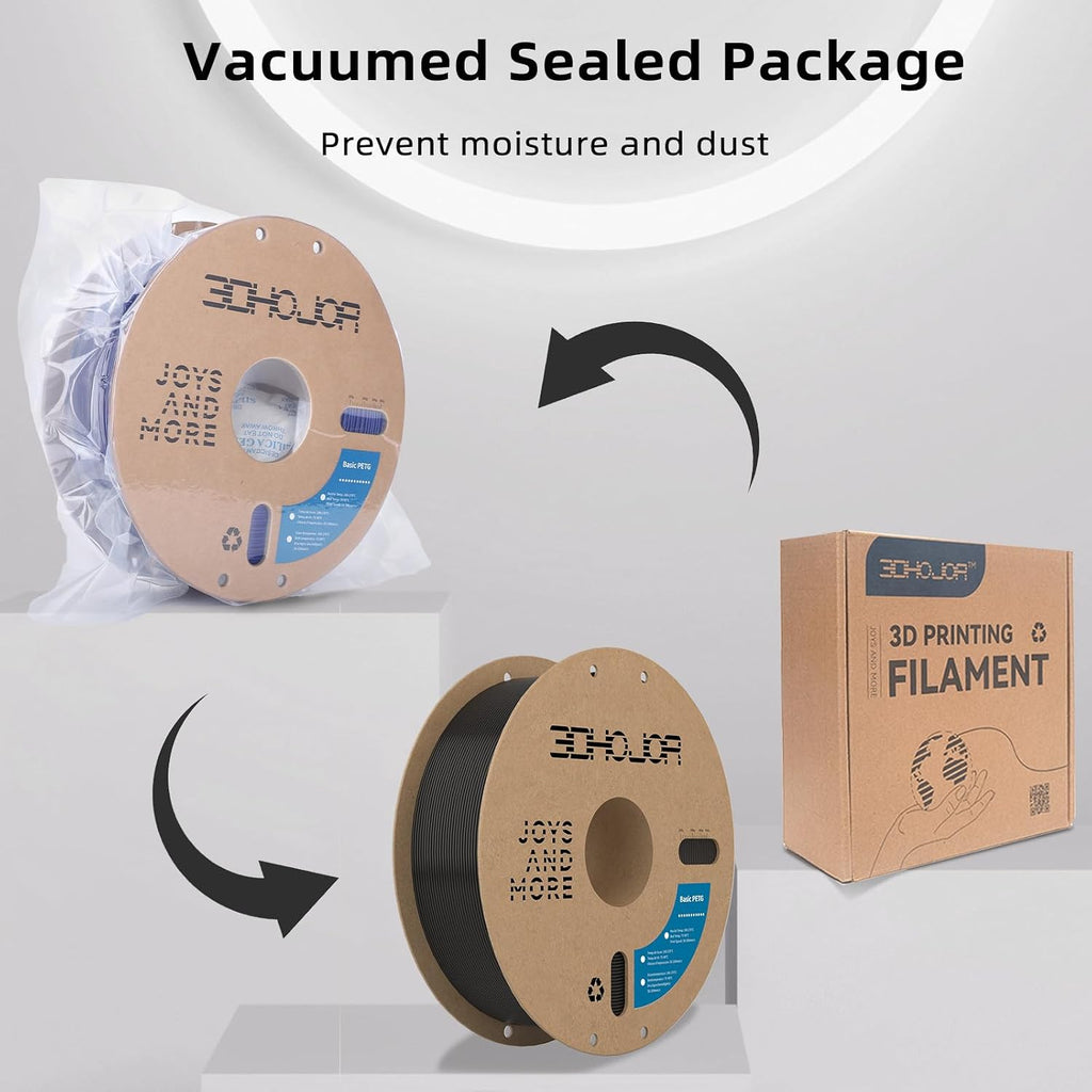 Update Basic PETG Filament 1.75mm, PETG 3D Printer Filament, 2.2 LBS (1KG) Cardboard Spool, Fit Most FDM 3D Printer
