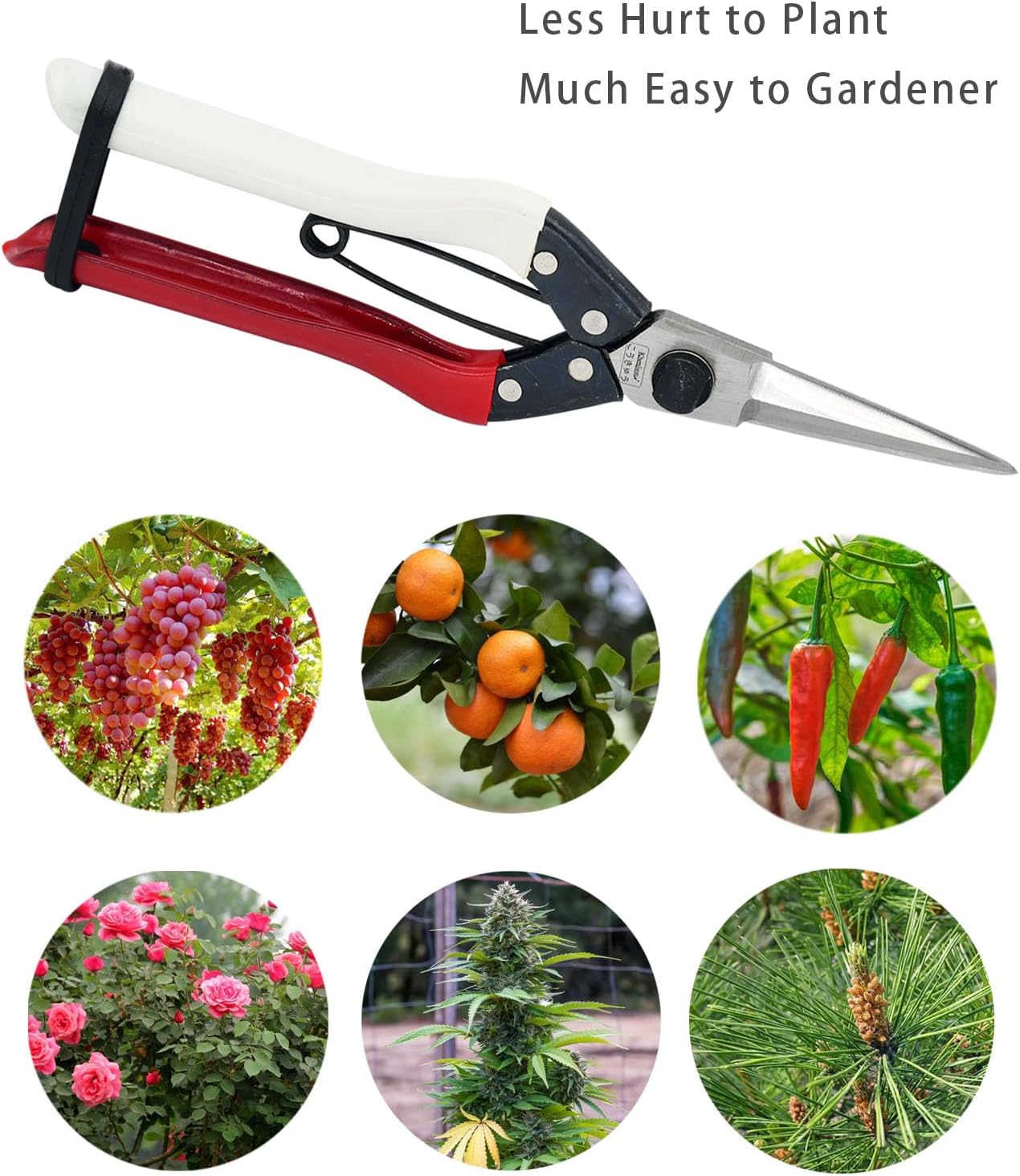 Double-Edge Garden Shears Micro-Tip Pruning Shears Extra Heavy Straight Garden Scissors Effortless Cuts Pruning