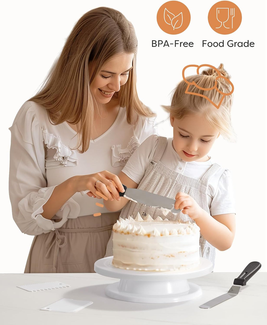 Cake Decorating Kit with Turntable Baking Supplies for Beginner Pros