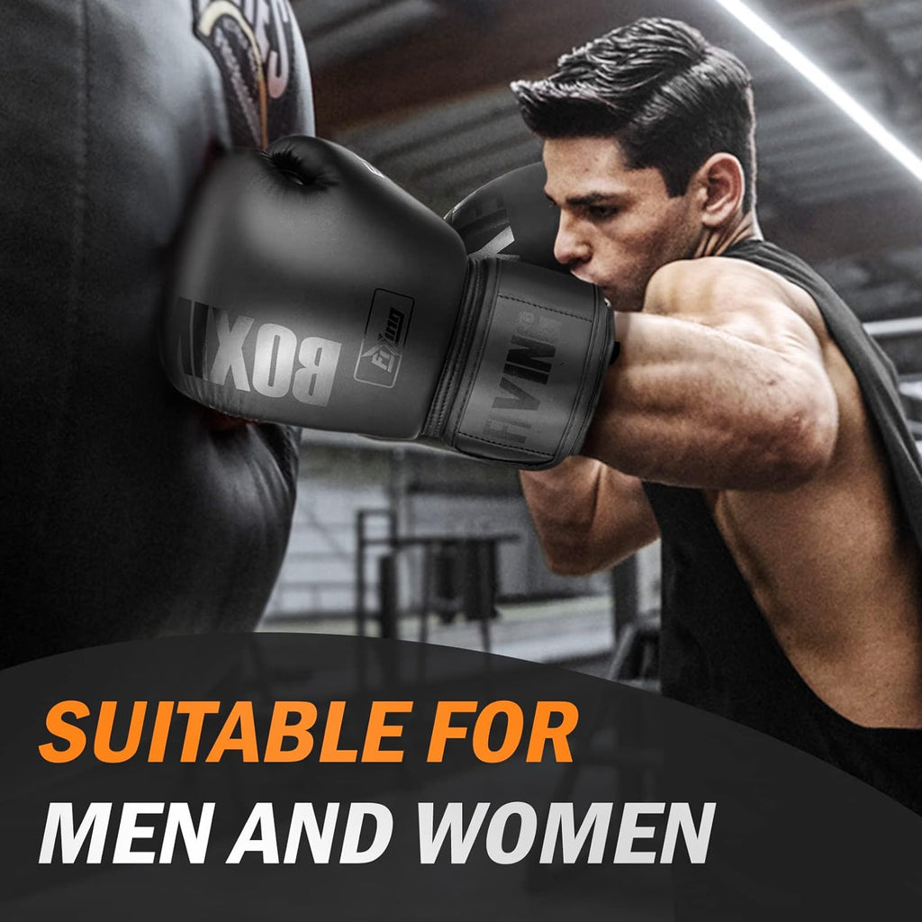 Boxing Gloves for Men Women Adults | Multi Layered Padding,Breathable Palm