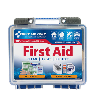 91249 On-The-Go All-Purpose Emergency First Aid Kit for Car, Travel, Home and Business, 105 Pieces