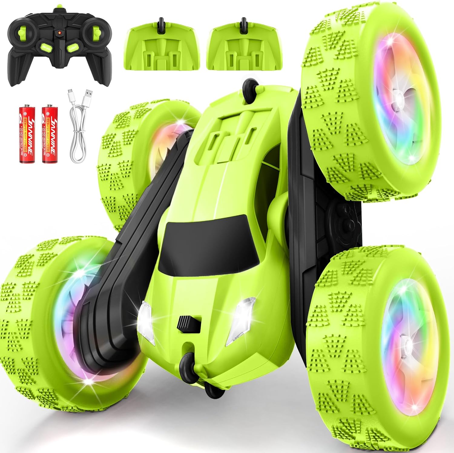 Remote Control Car, Stunt RC Cars, 2.4GHz Double Sided 360° Flips RC Crawler, Outdoor Toys for Kids Ages 4-8
