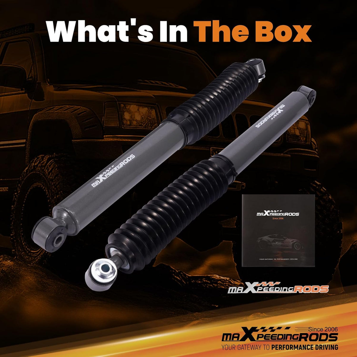 maXpeedingrods 0-2.5" Rear Shocks for Jeep Grand Cherokee WJ 1999-2004