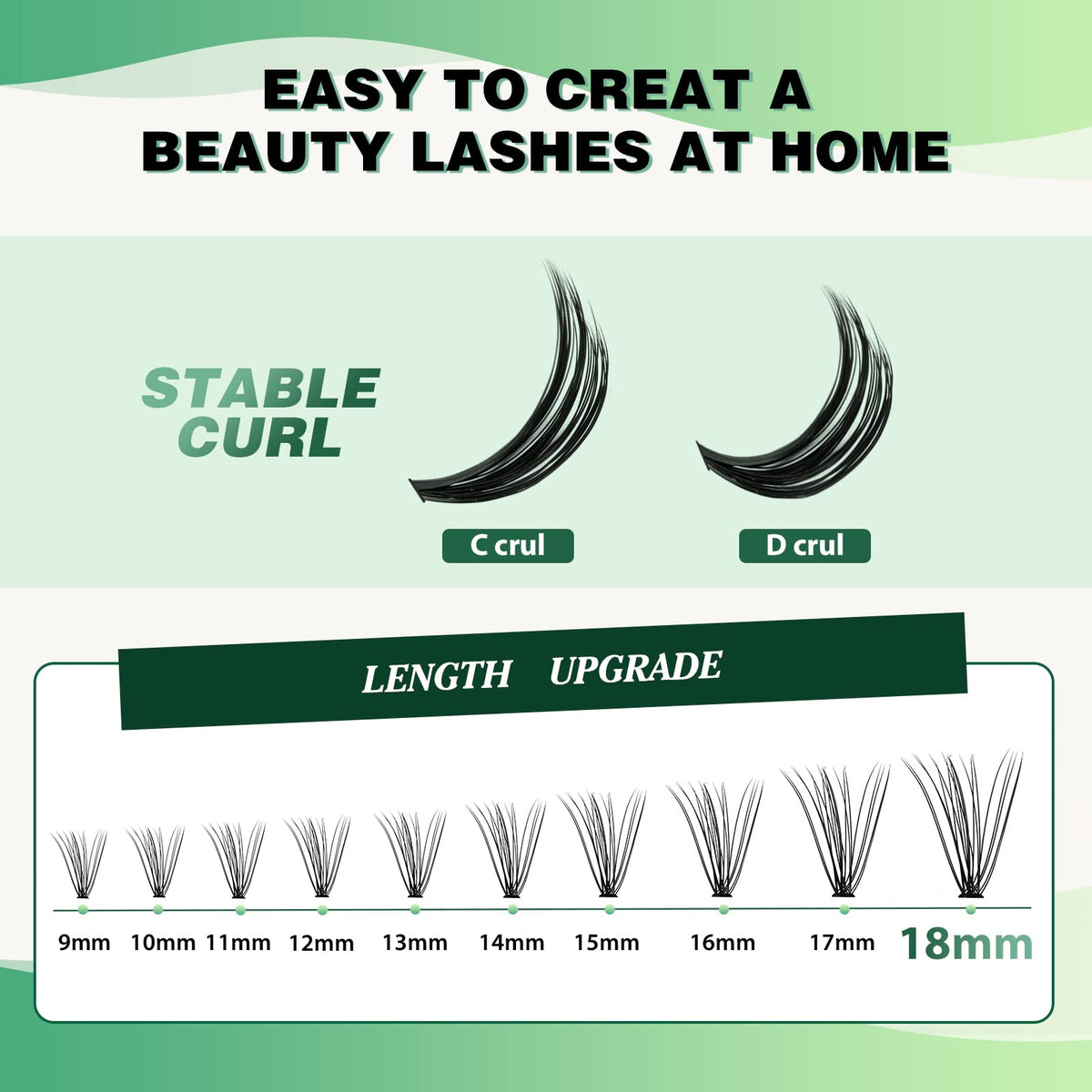 Lash Clusters,20D 9-18mm for DIY Natural Volume