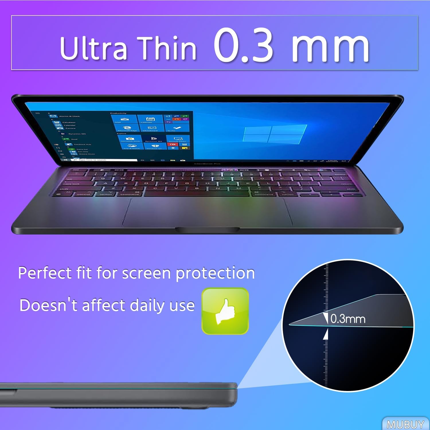 (2-Pack) 15.6" Laptop Screen Protector Tempered Glass for 15.6 HP/Dell/ASUS/Sony/Samsung/Lenovo/Acer/MSI/LG and All