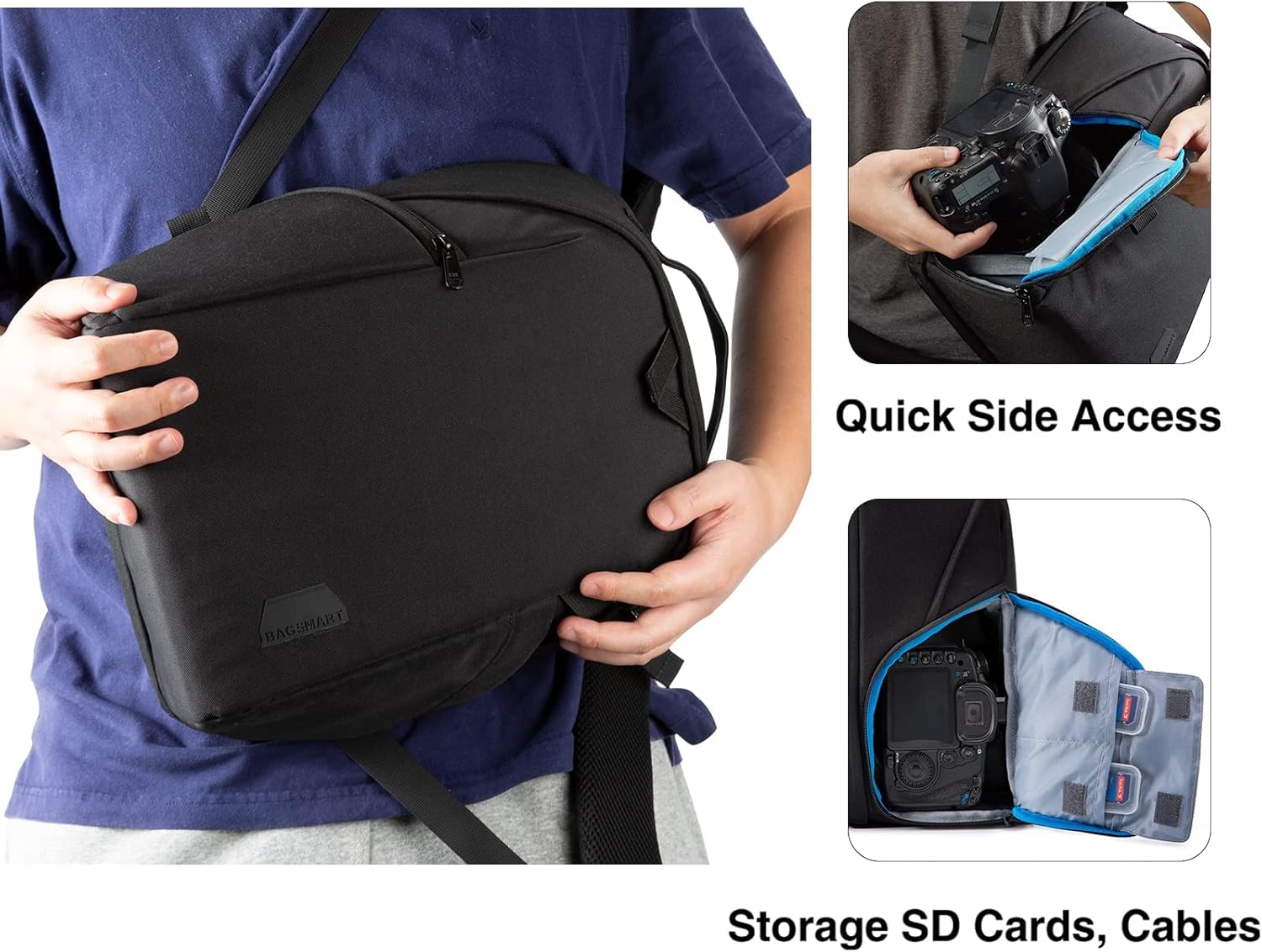 Small Camera Bag Backpack, DSLR SLR Camera Case Fits 13.3 Inch Laptop, Waterproof Photography Backpacks with Rain