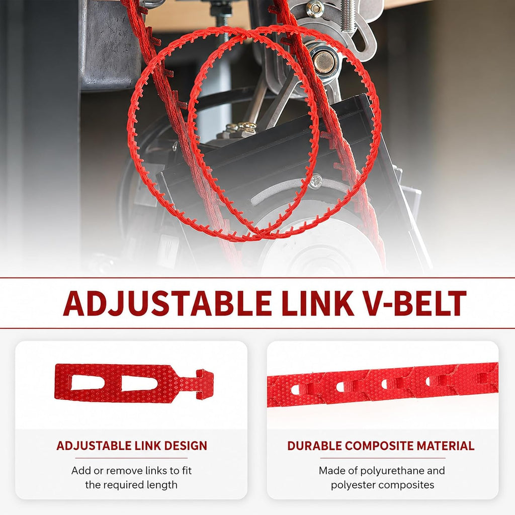 5FT Power Twist V Belt 3/8-inch x 5Feet Z Type,Adjustable Link V-Belt