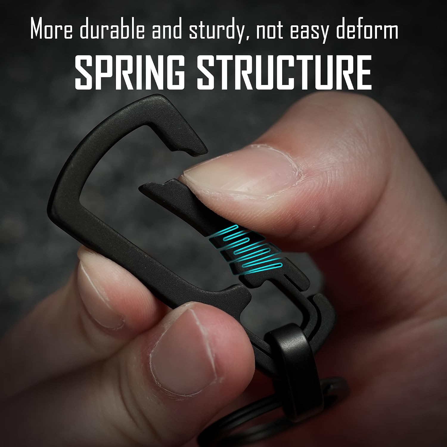 Titanium Carabiner Keychain Clip, Quick Release EDC Key Holder Organizer with Key Ring