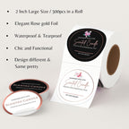 Candle Labels Roll 2 Inch 300pcs Rose Gold Foil | Candle Labels for Candle Making Supplies, Candle Tins, Candle