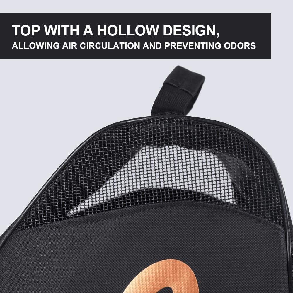 Heavy-Duty Waterproof Skate Bag with Adjustable Shoulder Strap – Fits Ice Hockey, Inline, Roller & Quad Skates,Kids &