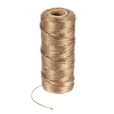 110Yard/328Feet 1.5mm Champagne Twine String, Glitter Twine Ropes Gift Wrapping Cord Thread for DIY Crafting Packing