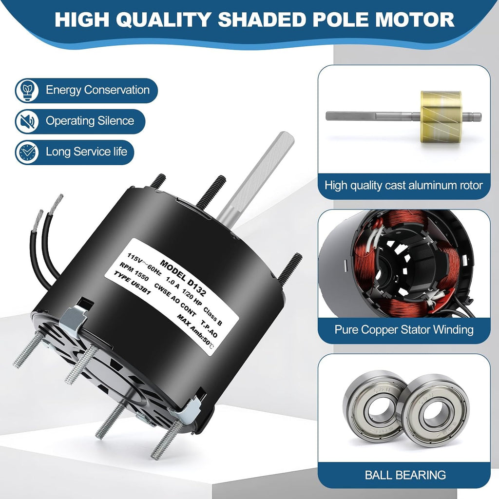 D132 161M08 3554132 Shaded Pole Motor Replacement