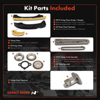 A-Premium 9PCS Engine Timing Chain Kit W/Sprocket & Tensioner & Guide