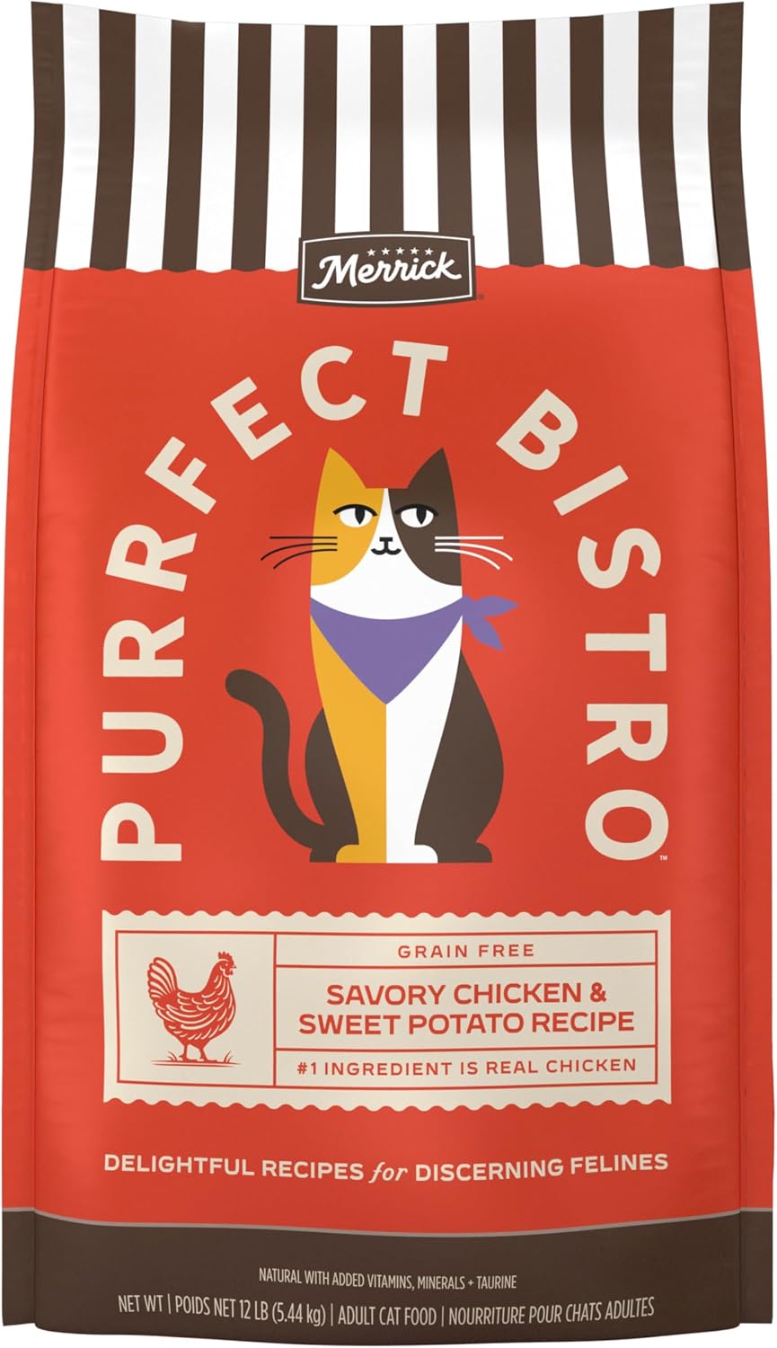 Purrfect Bistro Grain Free Dry Cat Food with Chicken, 12 lb Bag
