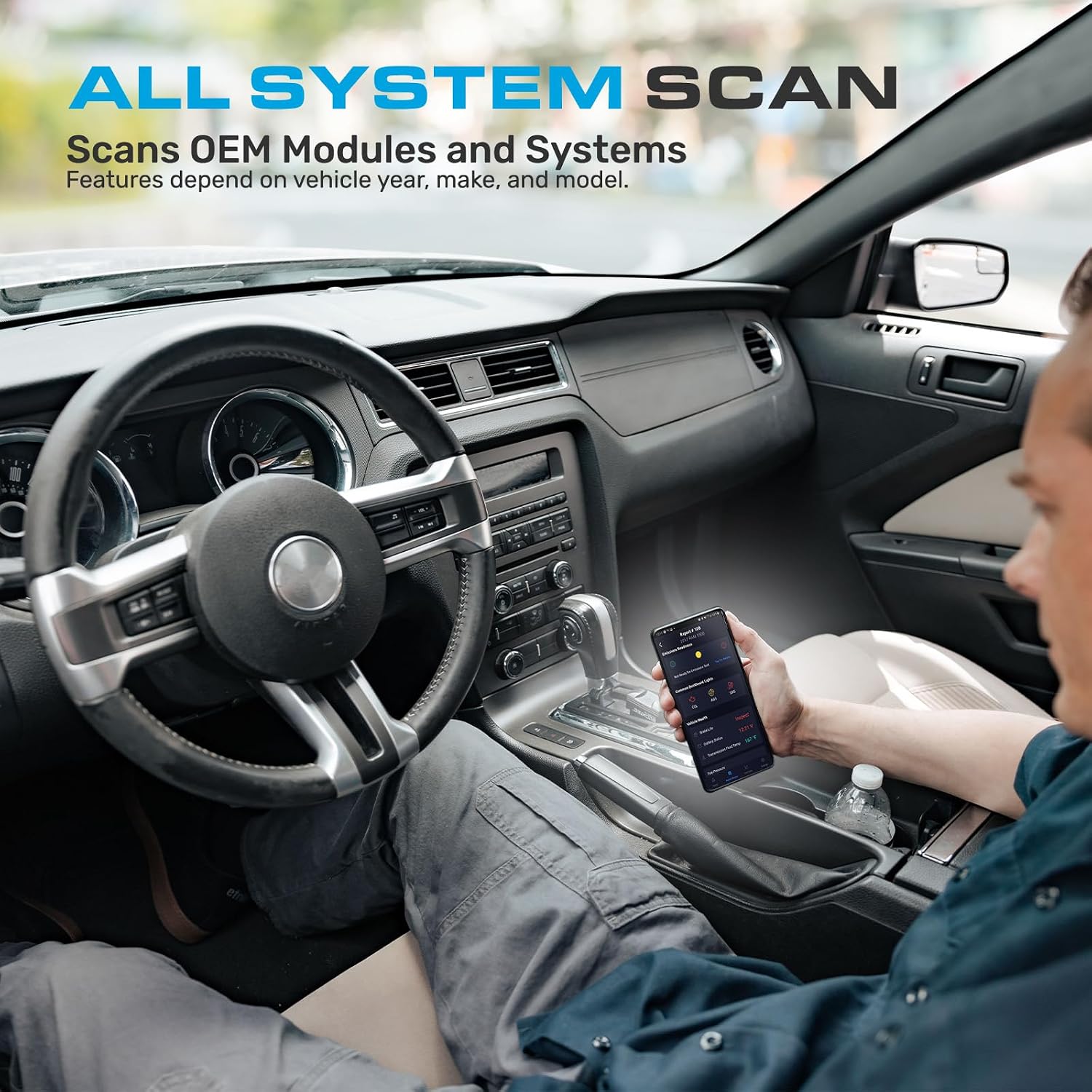 430 Bluetooth OBD2 Scanner for iPhone & Android, No Subscription Fee, OBDII Car Code Reader, Diagnose Check Engine