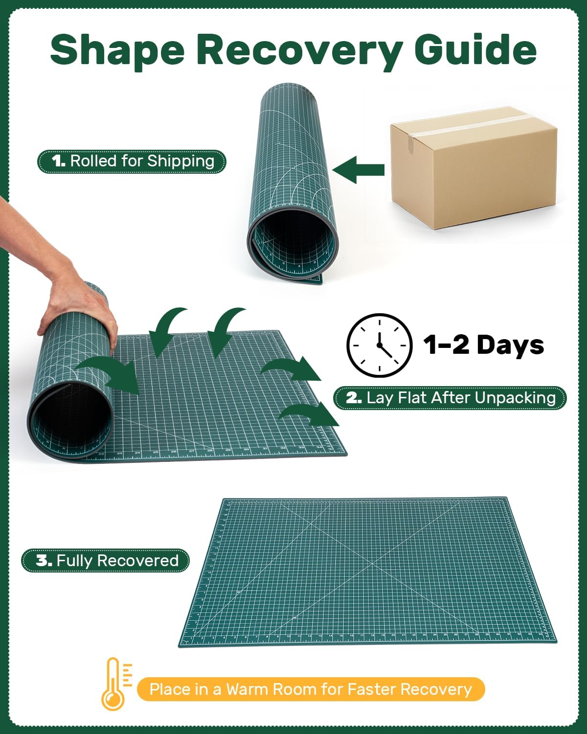 Self Healing Cutting Mat, 35" x 23", Double-Sided Rotary Cutting Mat for Sewing, Quilting, Scrapbooking & Craft