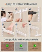 Closet System, Closet Insert Organizer, 3-6 ft Closet Shelves