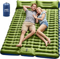 Double Sleeping Pad for Camping, 4" Extra-Thick 2 Person Inflatable Camping Mattress with Built-in Pillow & Foot