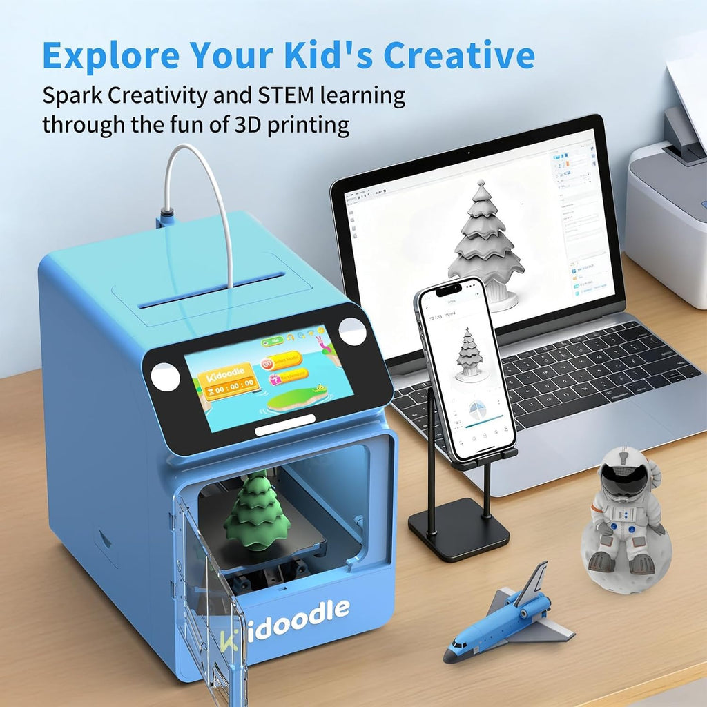 Kidoodle 3D Printer for Kids - Toy 3D Printers, Huge Toy Library Weekly Update, Wi-Fi & App Control, Up to 600mm/s