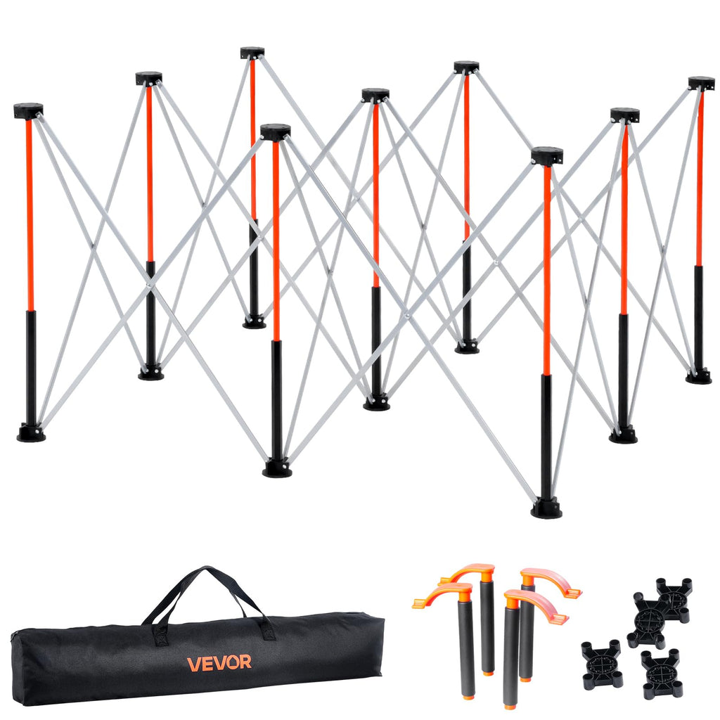 Portable Folding Workstand, 4.15 x 4.15 ft Collapsible Workbench, 3500 lbs Weight Capacity, No Assembly Foldable Work