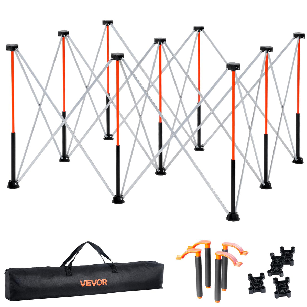 Portable Folding Workstand, 4.15 x 4.15 ft Collapsible Workbench, 3500 lbs Weight Capacity, No Assembly Foldable Work