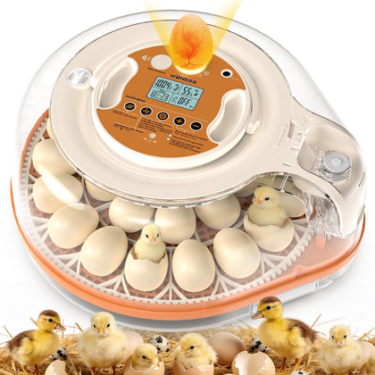Incubators for Hatching Eggs with Smart Voice Assistant, 26 Eggs Incubator with Automatic Egg Turner and Humidity
