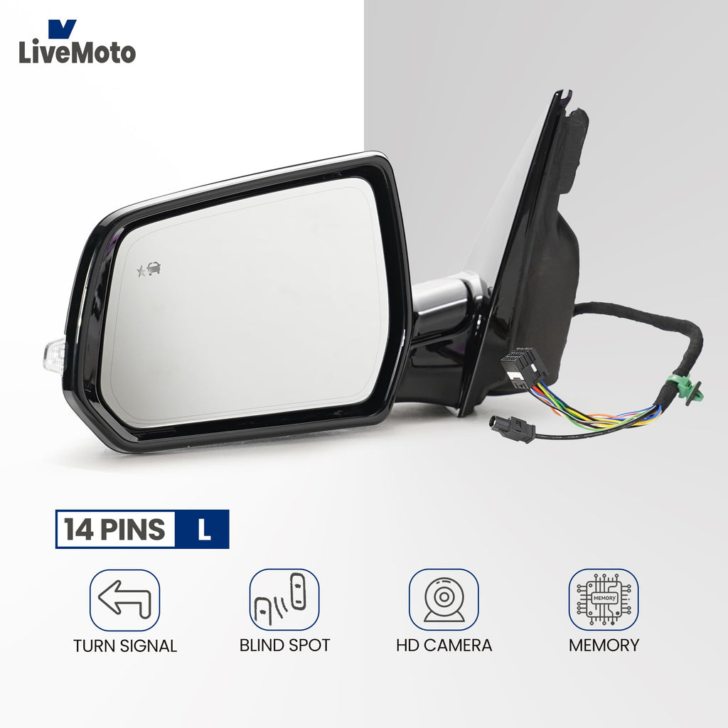 Left Driver Side Mirror Assembly For Chevy Traverse 2020‑2021