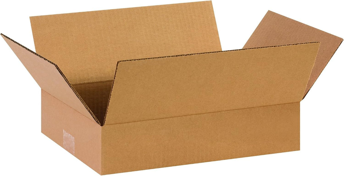 Apparel Shipping Boxes, Flat 14x10x3" 25-Pk for Moving & Shipping