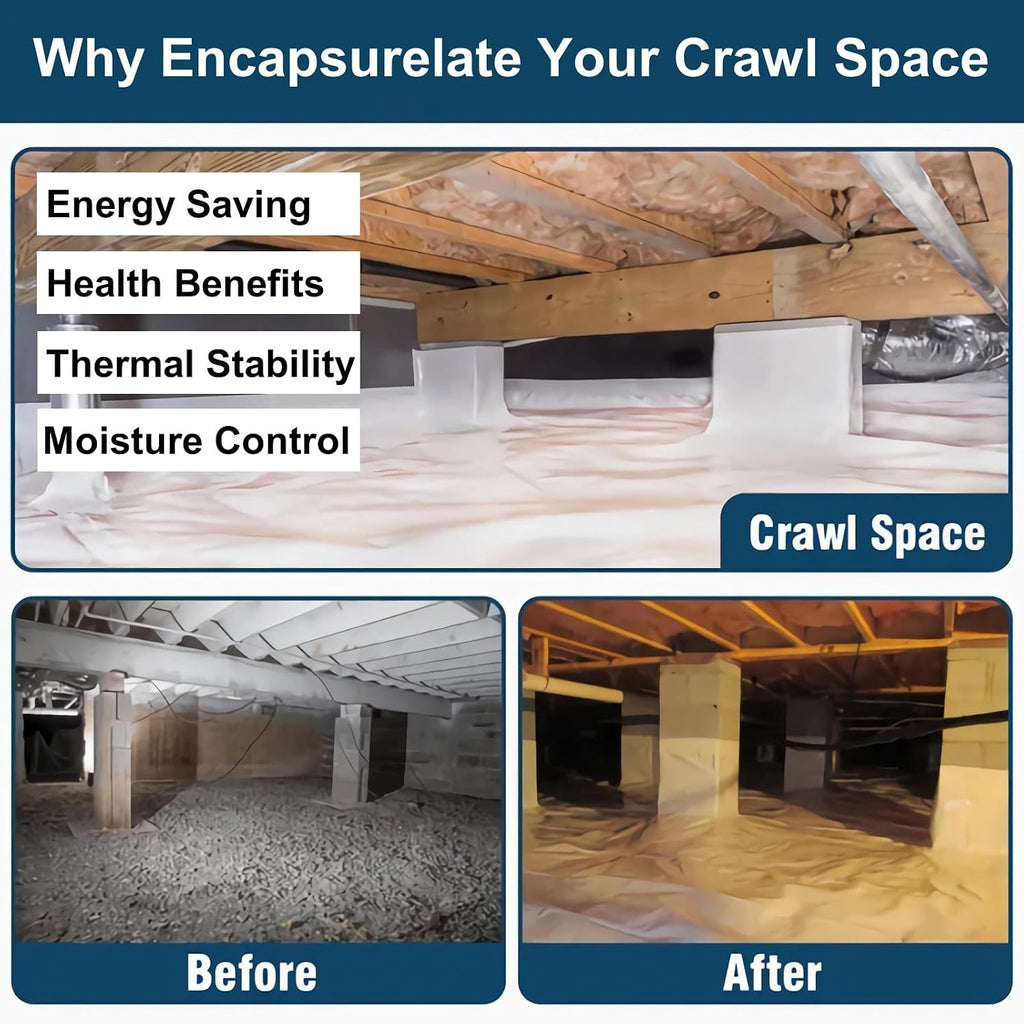 10Mil Vapor Barrier for Crawl Space, GENNIZZ 10FT x 20FT 10Mil Reinforced Plastic Sheeting, Heavy Duty Drop Cloth