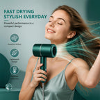 Foldable Ionic Hair Dryer with Diffuser, 1875W Green